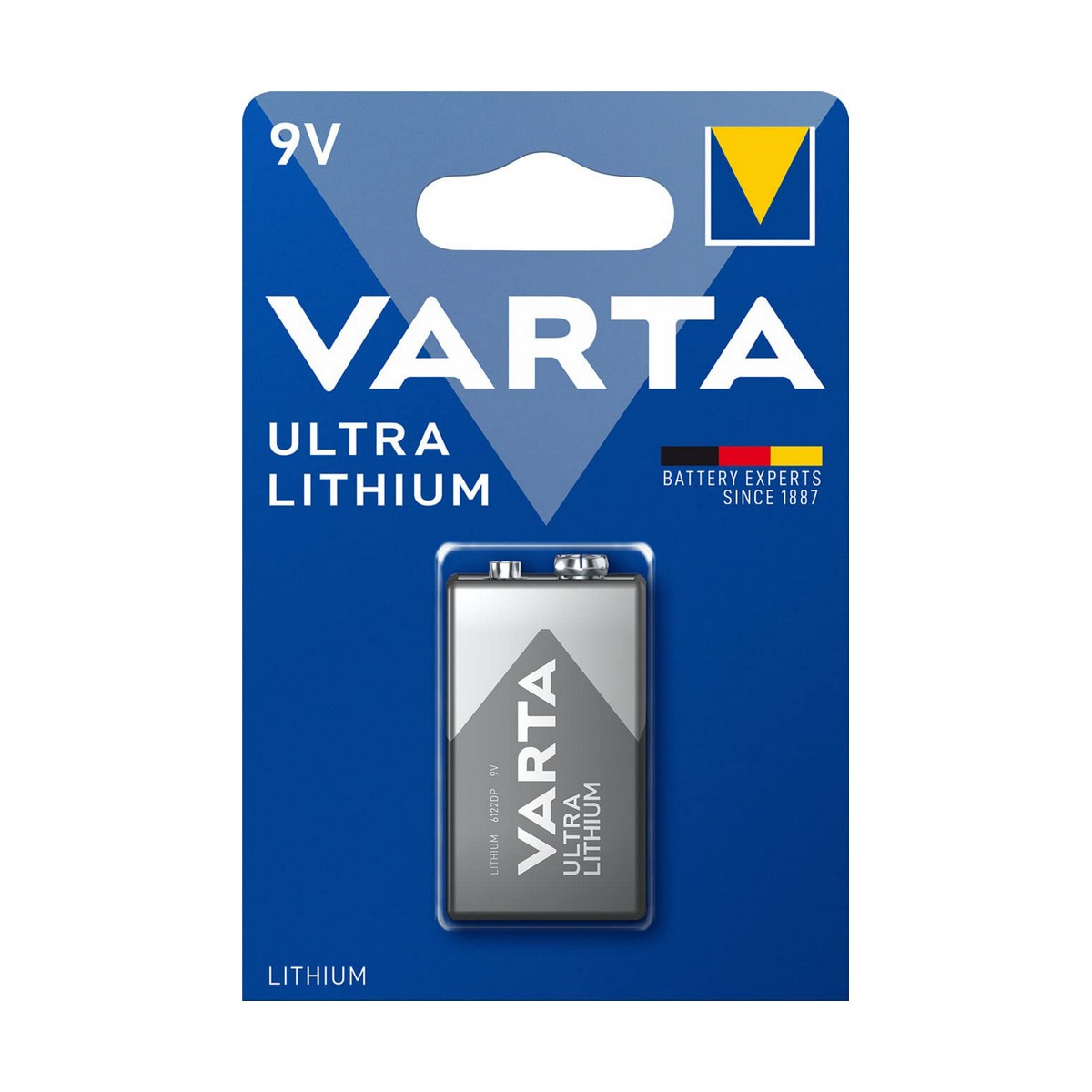 Patareid Varta Ultra Lithium 9 V (1 Ühikut)